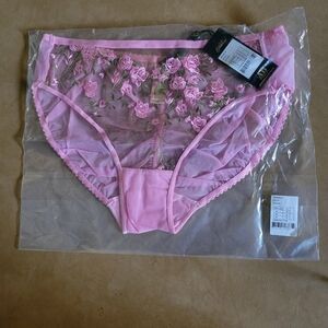 Dita Von Teese Rosewyn High Cut Brief Charming Pink Size S